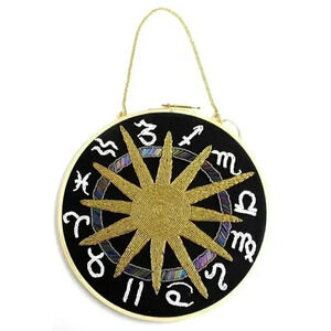 New Astrology Zodiac Sun Moon Retro Embroidered Wall Art Room Decor Decorations